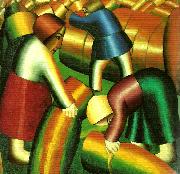 Kazimir Malevich taking in the rye oil painting on canvas